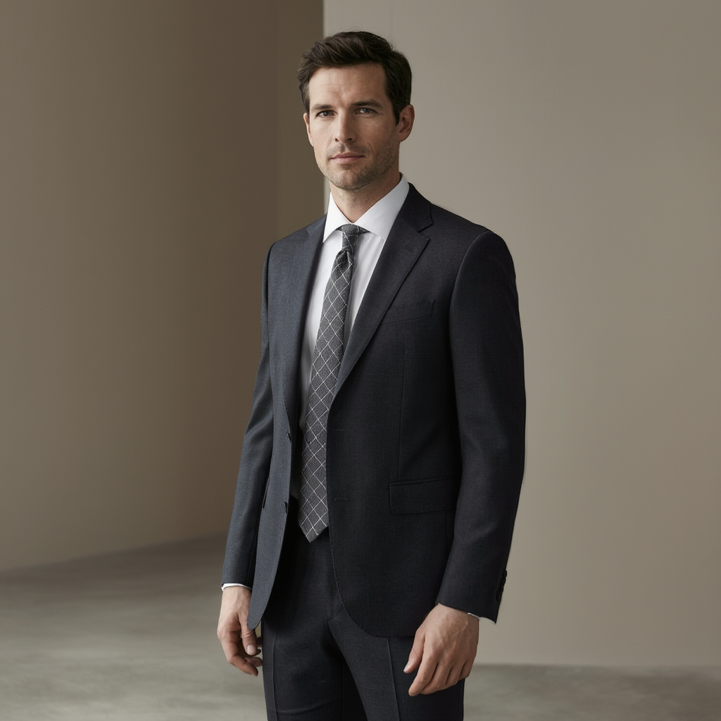 Lucas | Élégante Cravate Homme à Grands Carreaux en Coton 2