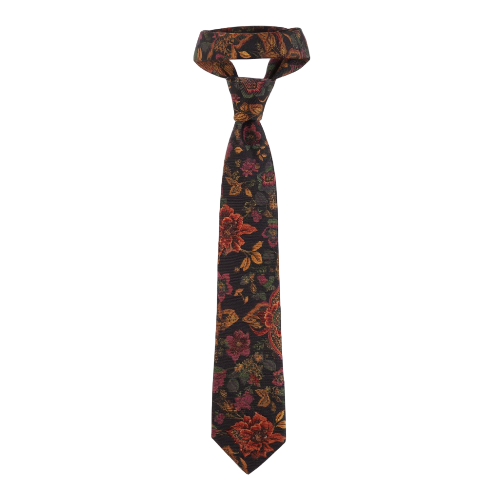 Julien | Élégante Cravate en Soie Imprimée Floral 1