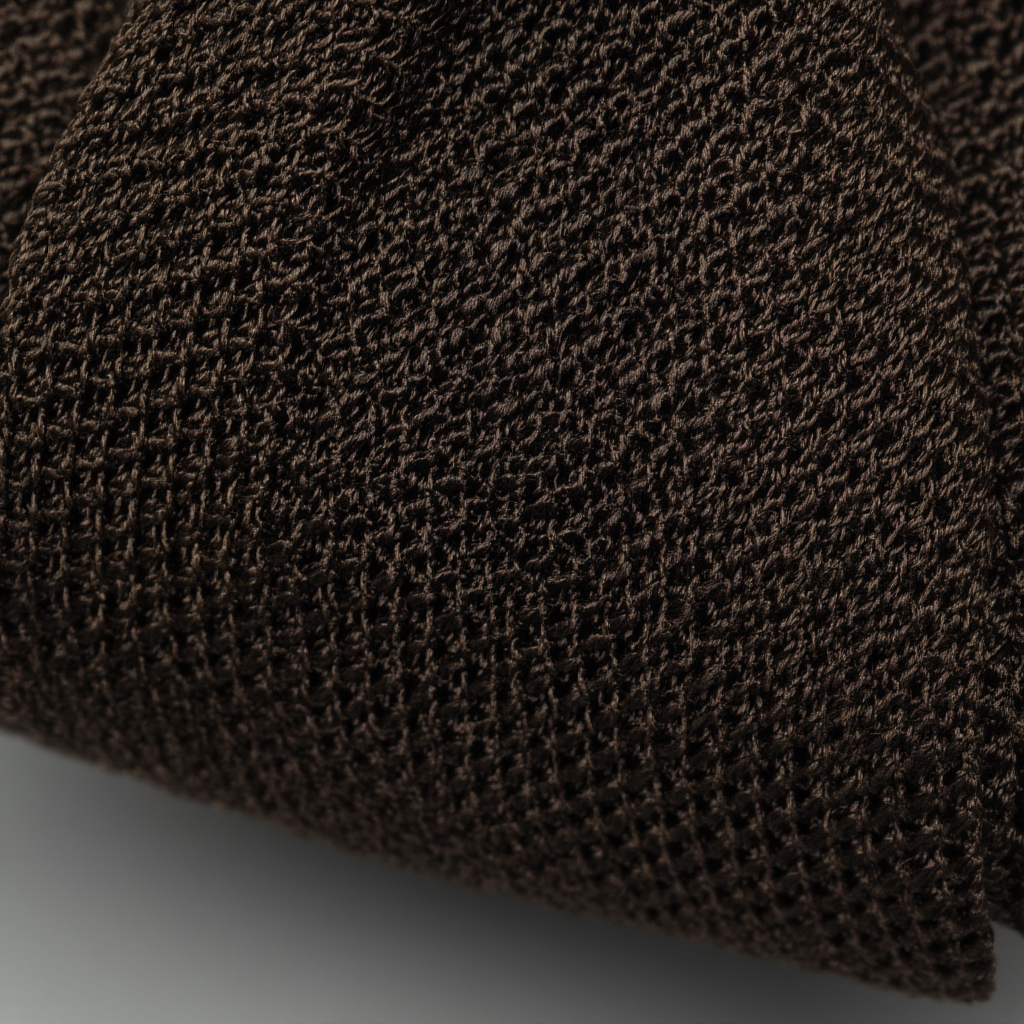 Julien | Élégante Cravate Homme en Soie Grenadine Marron 5