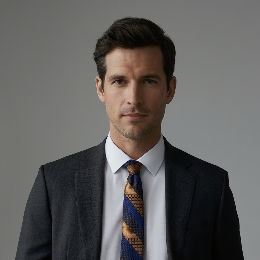 Lucas | Cravate Luxe en Soie Rayée pour Mariage 5