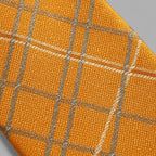 Lucas | Élégante Cravate Homme en Soie Rayée Orange 6
