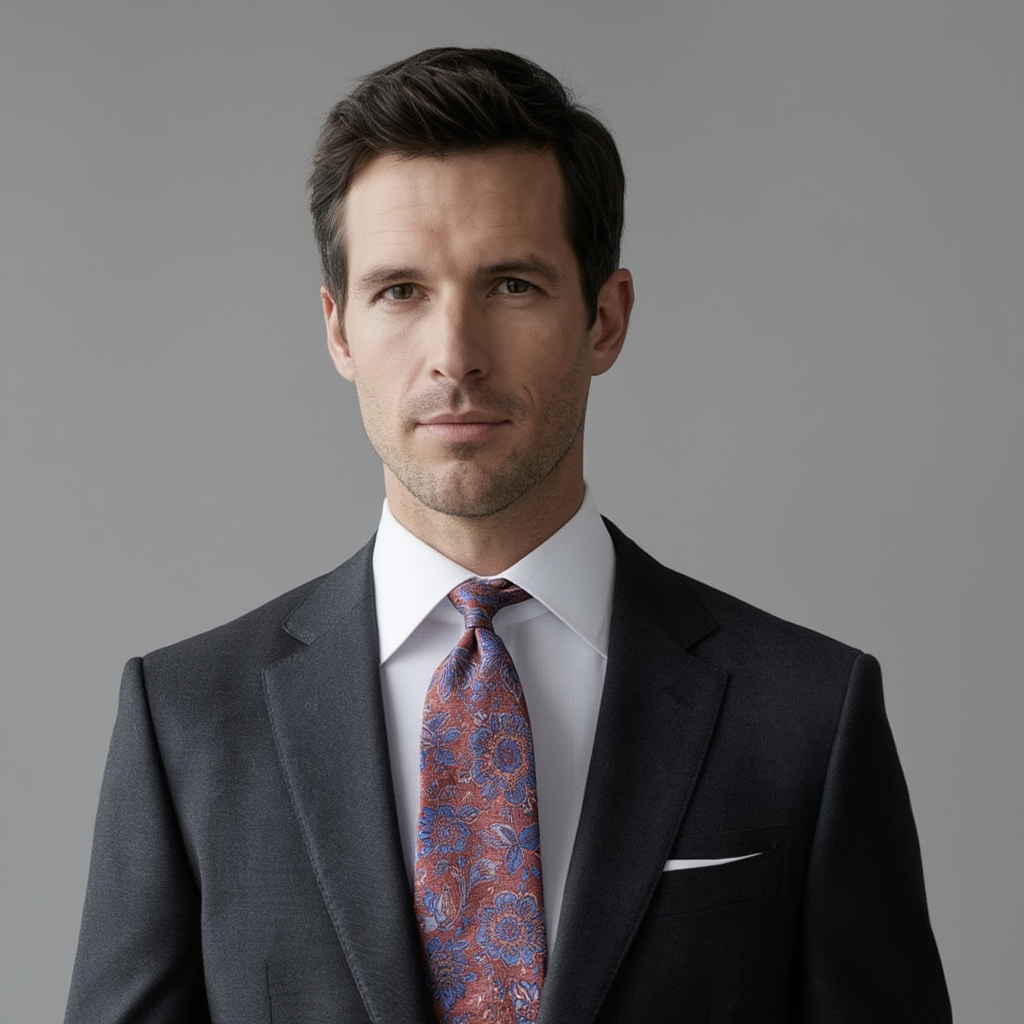 Julien | Élégante Cravate en Soie Imprimée 2