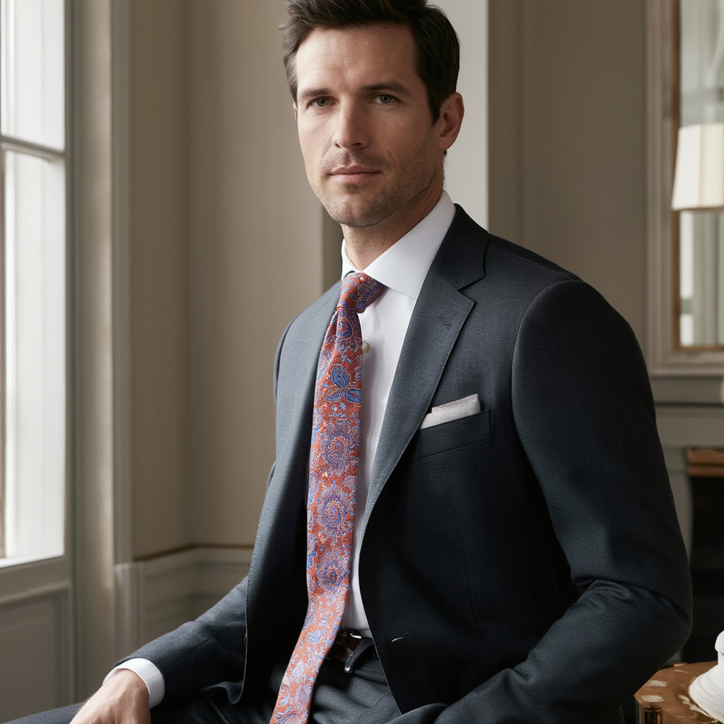 Julien | Élégante Cravate en Soie Imprimée 5