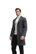 Manteau Hiver Homme Long avec Coupe Structurée | Élégance et Confort pour l'Hiver 1