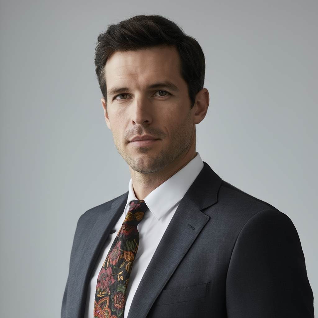 Julien | Élégante Cravate en Soie Imprimée Floral 2