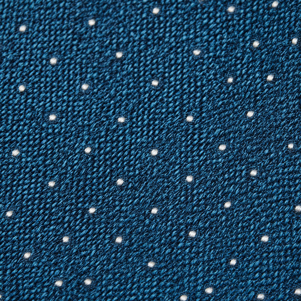 Julien | Élégante Cravate en Soie Grenadine Bleue 6