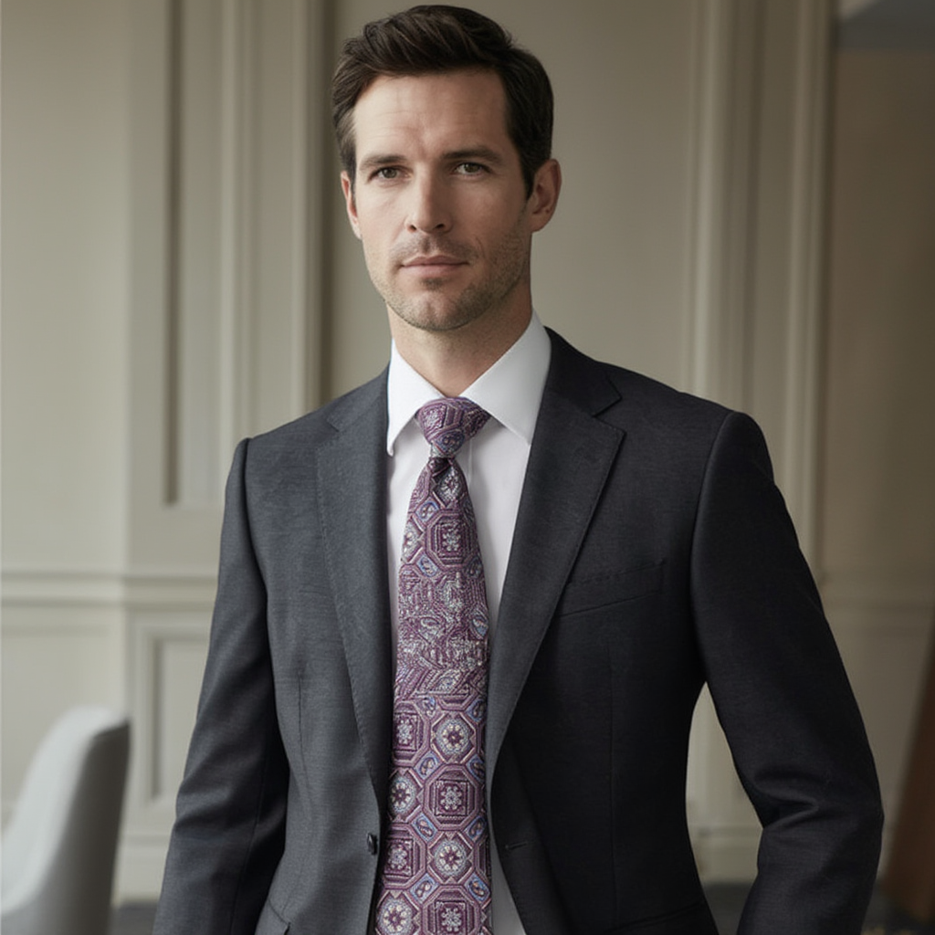 Julien | Élégante Cravate en Soie Imprimée 5