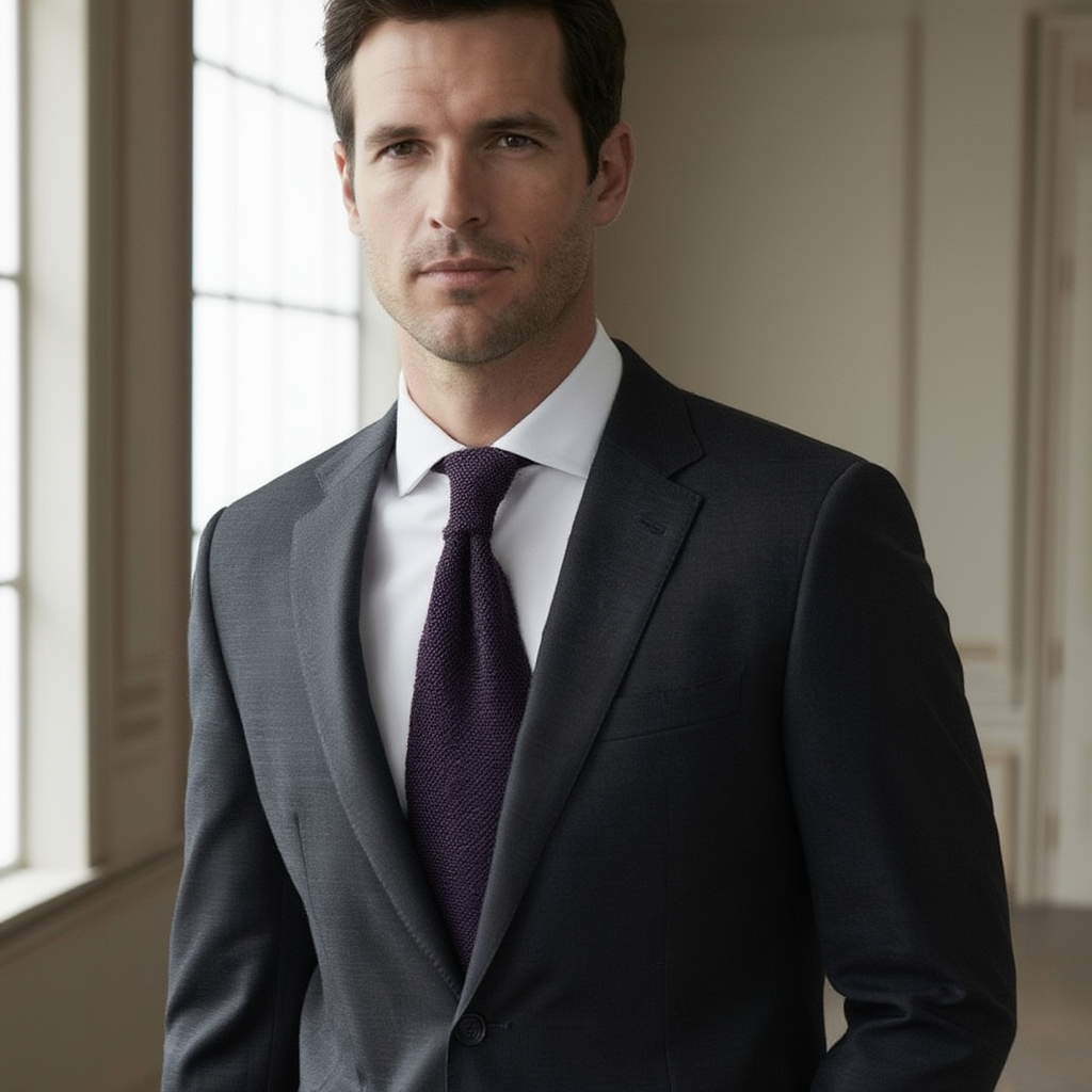 Julien | Élégante Cravate en Soie Grenadine 4