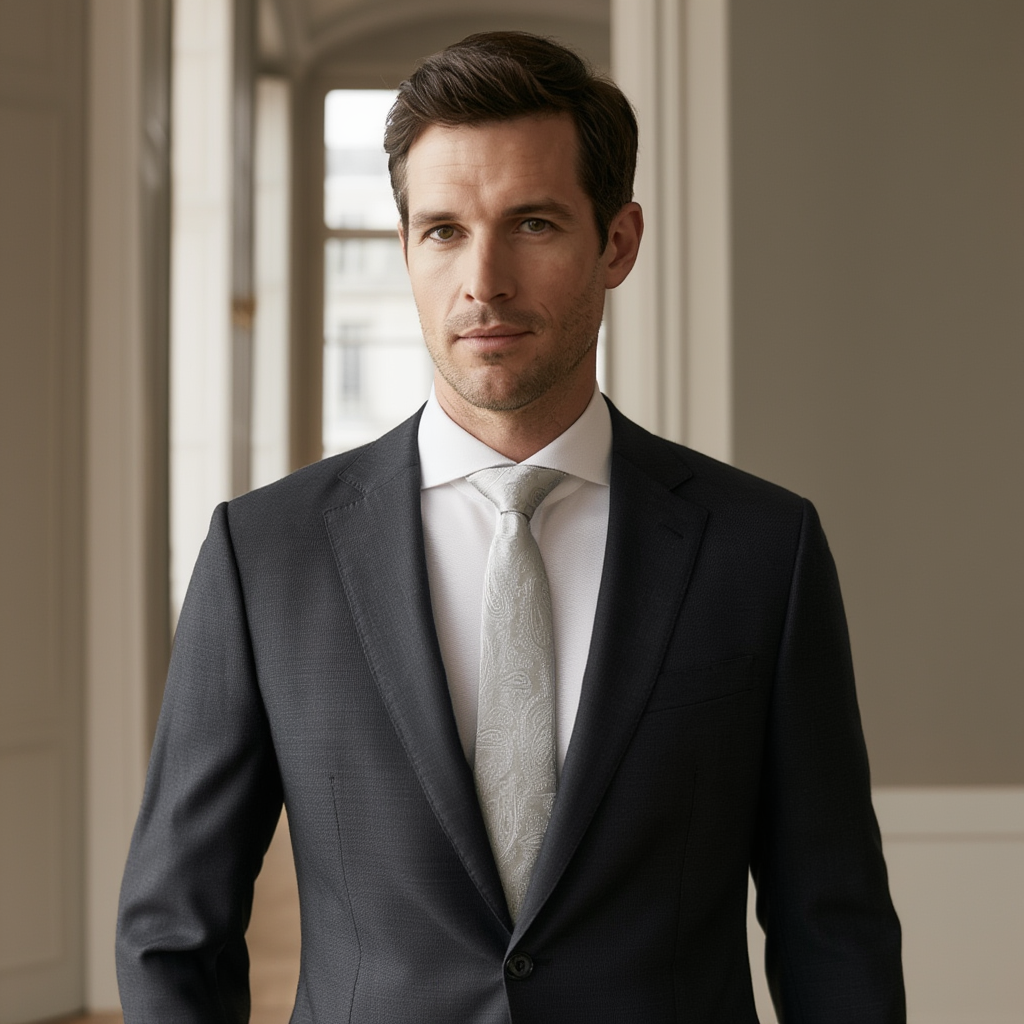 Julien | Élégante Cravate en Jacquard de Soie 5