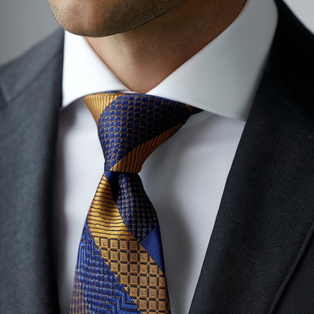 Lucas | Cravate Luxe en Soie Rayée pour Mariage 3