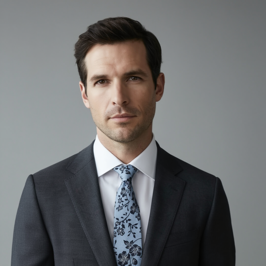 Jules | Élégante Cravate Homme en Soie Jacquard Luxe 2