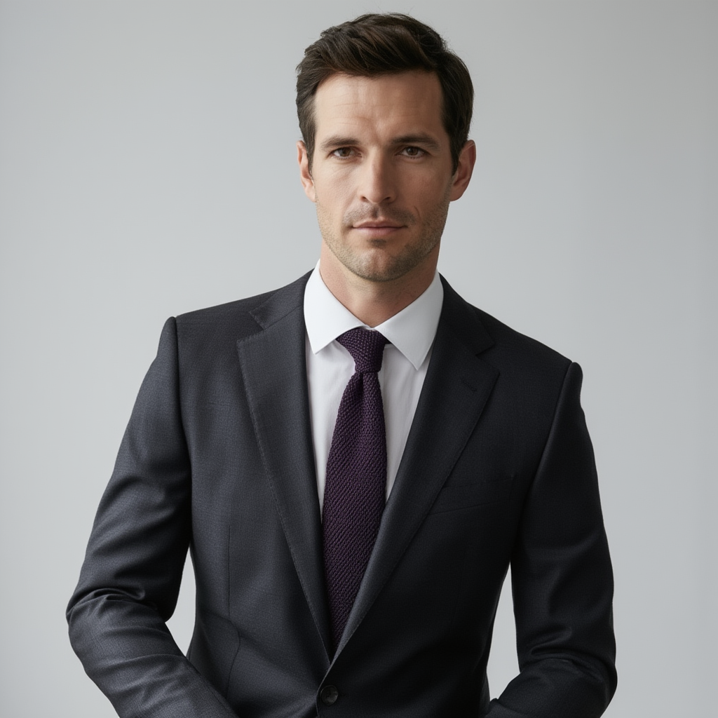 Julien | Élégante Cravate en Soie Grenadine 2