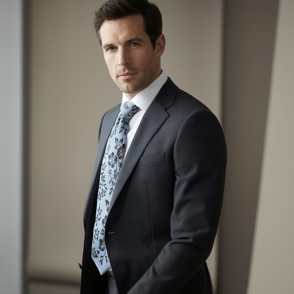 Jules | Élégante Cravate Homme en Soie Jacquard Luxe 4