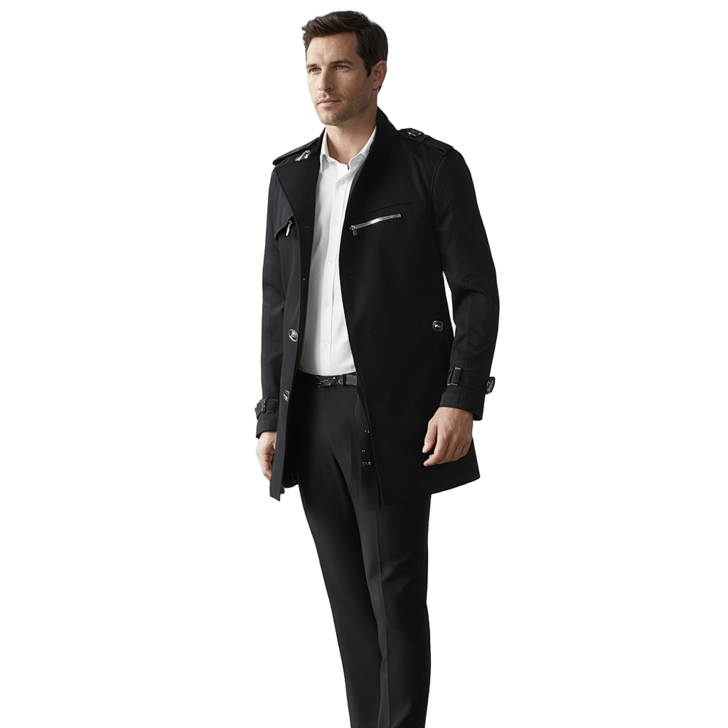 Éclipse | Manteau Trench Long pour Homme avec Ceinture Ajustable | Élégance et Confort pour le Printemps 9