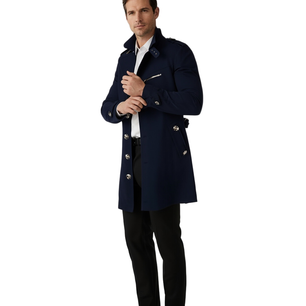 Éclipse | Manteau Trench Long pour Homme avec Ceinture Ajustable | Élégance et Confort pour le Printemps 8