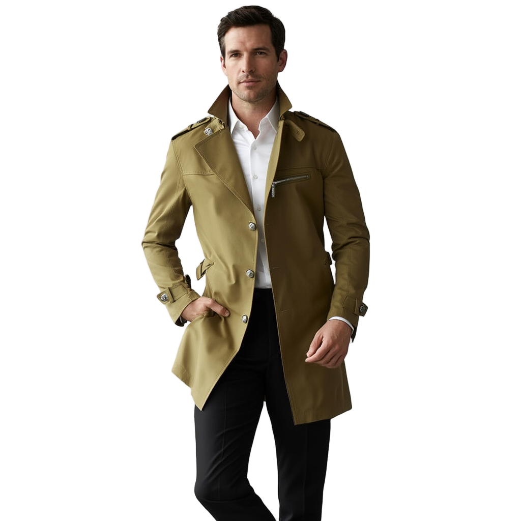 Éclipse | Manteau Trench Long pour Homme avec Ceinture Ajustable | Élégance et Confort pour le Printemps 7