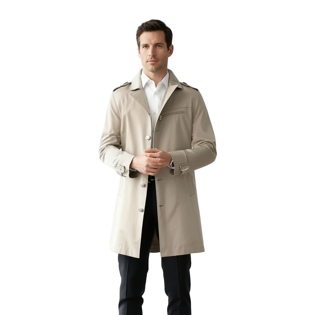 Éclipse | Manteau Trench Long pour Homme avec Ceinture Ajustable | Élégance et Confort pour le Printemps 6