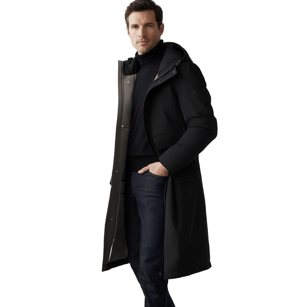 Parka Longue Matelassée avec Capuche pour Hommes | Isolation Efficace pour Hiver 14