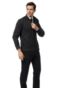 Élégance | Gilet Zippé en Maille pour Homme avec Motif Géométrique | Style Business Casual pour Confort et Modernité 3