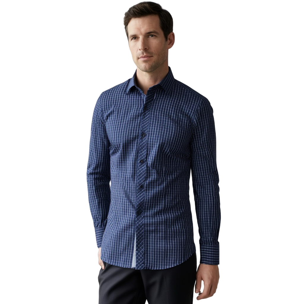 Chic Carreaux Homme Chemise Habillée | Carreaux