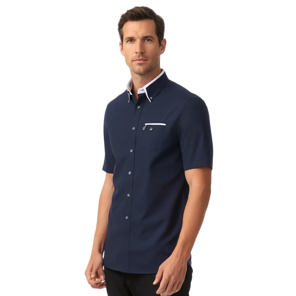 Chemise Sociale Homme Manches Courtes