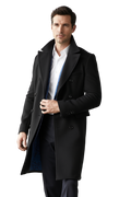 Manteau Long Élégant avec Doublure Bleue pour Style Classique et Confort 2