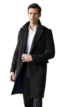 Manteau Long Élégant avec Doublure Bleue pour Style Classique et Confort 2