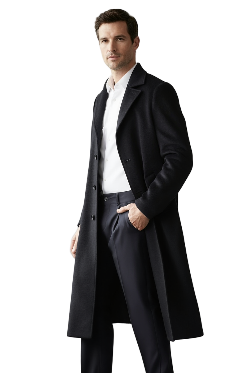 Manteau Long Femme Noir avec Élégance Classique | Style Sophistiqué pour Toutes Occasions 6