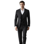 Costume 3 Pièces Homme Slim Fit avec Motif Carreaux Classique | Élégance et Confort Optimal 1