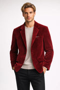 Blazer Homme Bleu Marine en Velours avec Coupe Ajustée | Élégance Polyvalente pour Automne 5