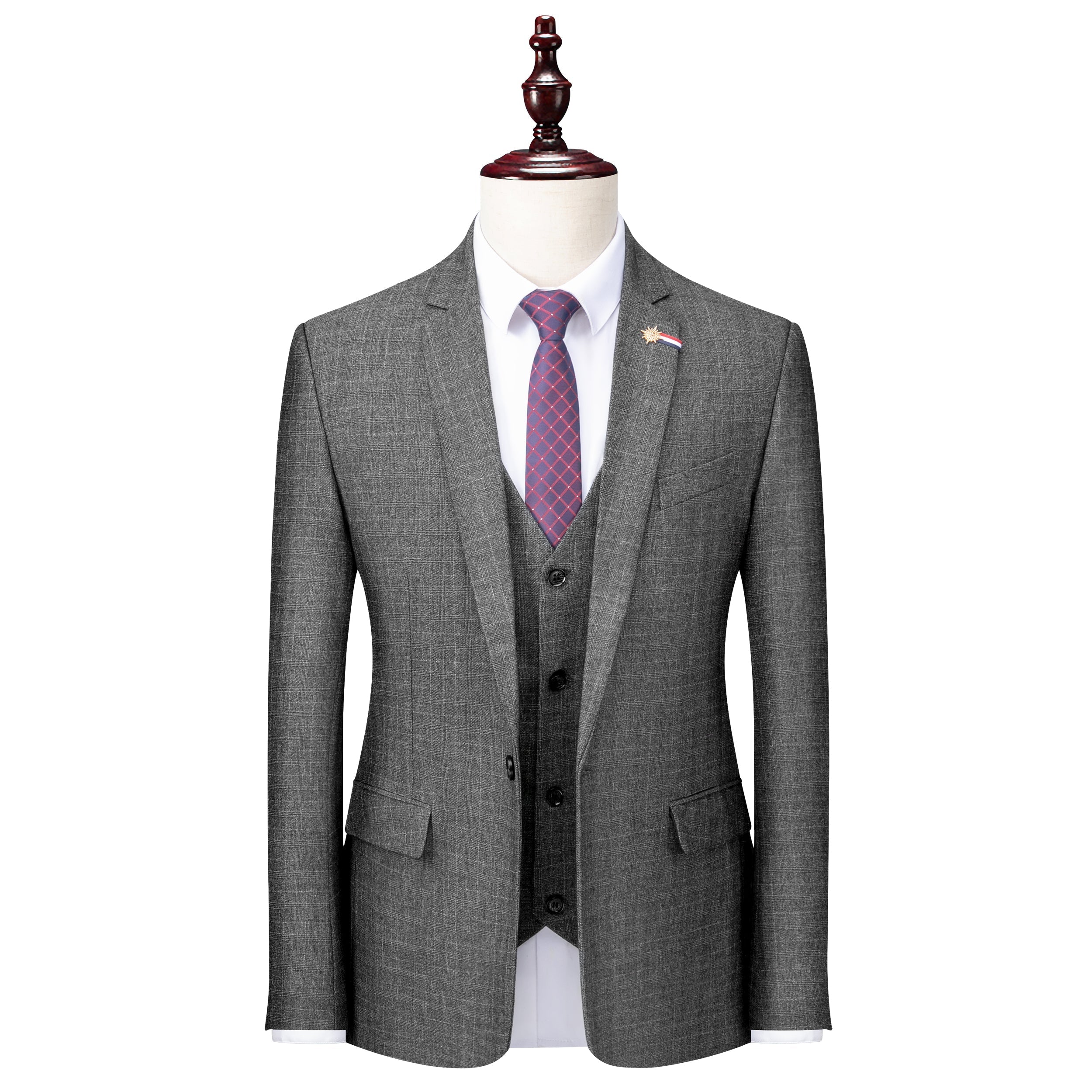 Élégance Moderne | Blazer Ajusté en Tweed avec Fermeture à 1 Bouton | Style Polyvalent pour Gentleman 7