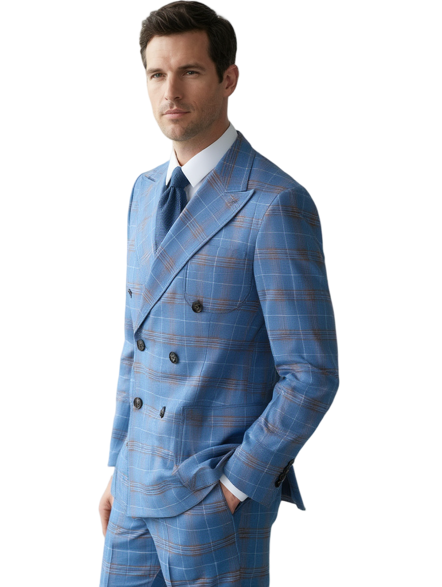 Costume Homme | Costume 3 Pièces à Carreaux Modernes avec Slim Fit | Élégance Polyvalente pour Toutes Occasions 2