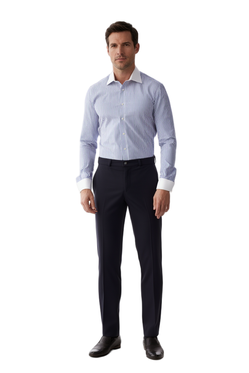 Chemise Classique en Coton Doux avec Col Traditionnel pour Élégance Quotidienne 1