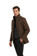 Manteau d'Hiver Homme Zippé avec Col Montant - Élégance et Confort 10