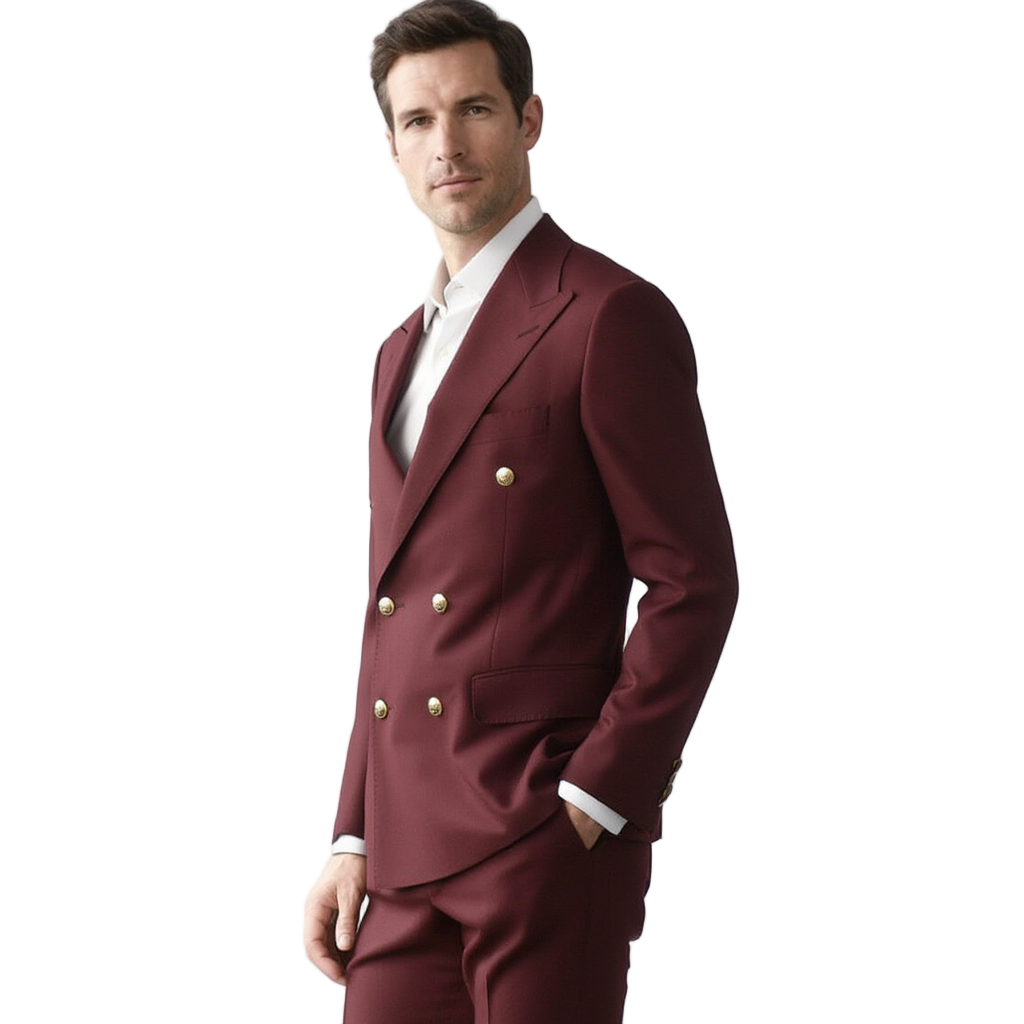 Costume Homme Classique avec Design Croisé Élégant | Parfait pour Mariage et Événements Formels 2