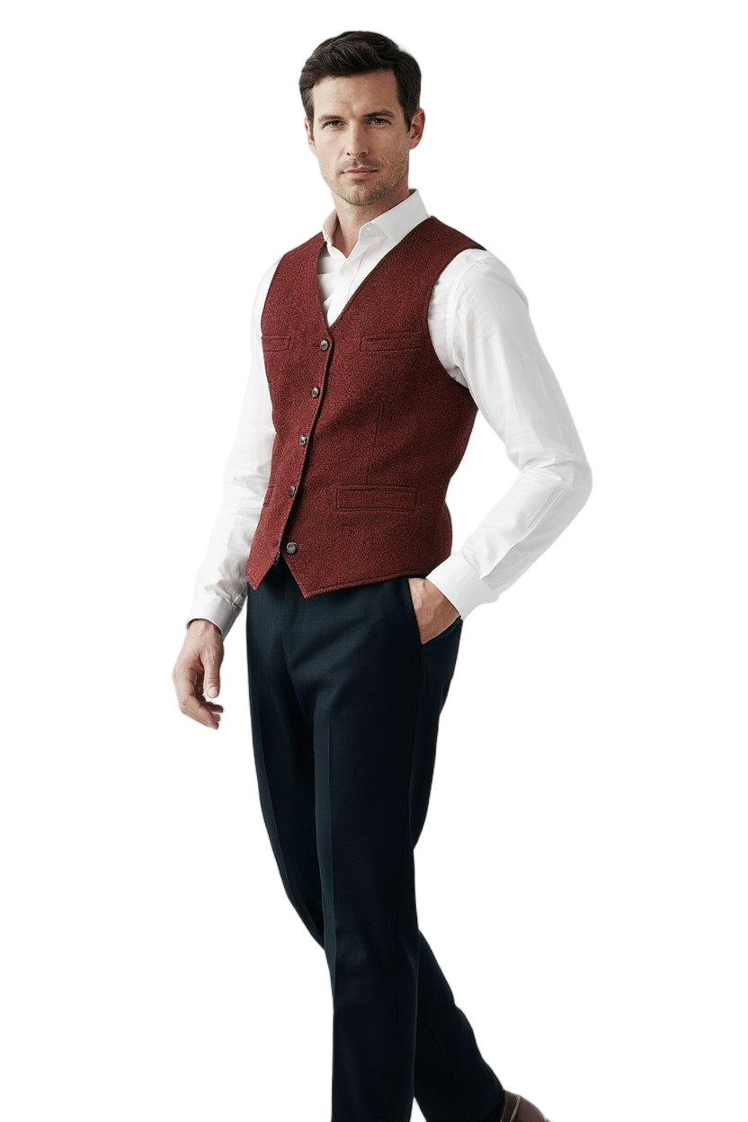 Élégance Printemps | Gilet Homme Sans Manches avec Encolure en V | Polyvalent pour Toutes Occasions 12