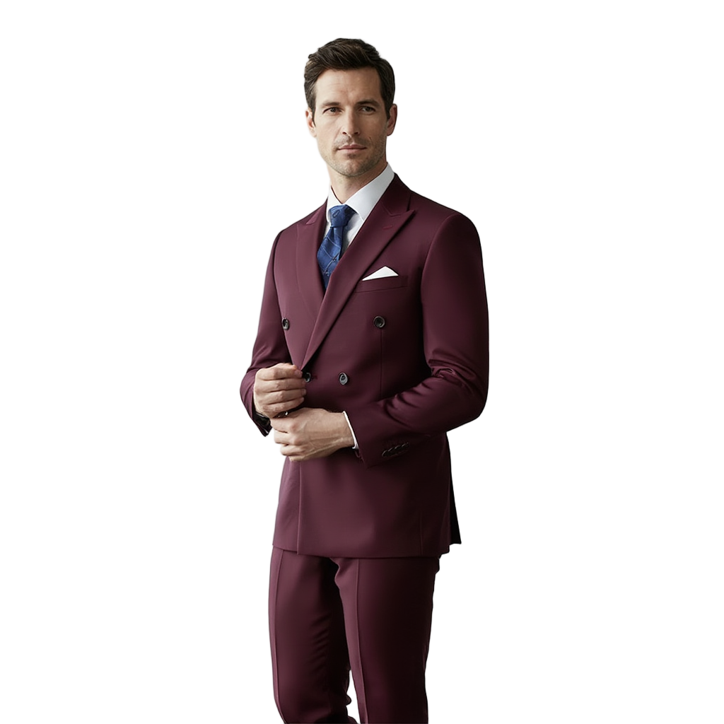Costume Homme Classique avec Design Croisé Élégant | Parfait pour Mariage et Événements Formels 3