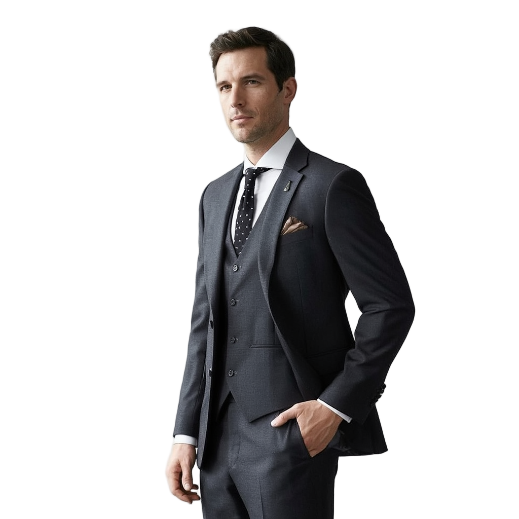 Costume 3 Pièces Homme en Polyviscose avec Coupe Slim Fit | Élégance Moderne pour Toutes Occasions 3