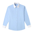 Élégance Masculine | Chemise en Coton Bleu et Blanc avec Col Classique | Polyvalente pour Toutes Occasions 7