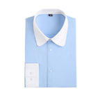 Élégance Masculine | Chemise en Coton Bleu et Blanc avec Col Classique | Polyvalente pour Toutes Occasions 8
