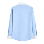 Élégance Masculine | Chemise en Coton Bleu et Blanc avec Col Classique | Polyvalente pour Toutes Occasions 9