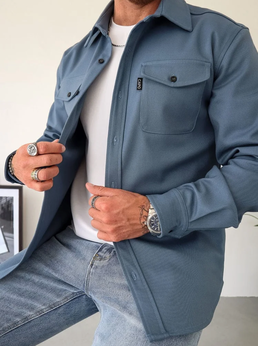 Eclipse Automne | Chemise Homme Classique à Manches Longues avec Poignets Ajustables | Élégance Polyvalente 12