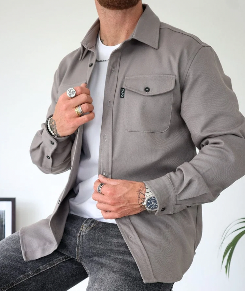 Eclipse Automne | Chemise Homme Classique à Manches Longues avec Poignets Ajustables | Élégance Polyvalente 13
