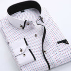 Chemise Homme à Motifs avec Détails Contrastés | Élégance et Confort pour le Bureau 7