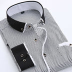 Chemise Homme à Motifs avec Détails Contrastés | Élégance et Confort pour le Bureau 8