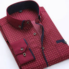 Chemise Homme à Motifs avec Détails Contrastés | Élégance et Confort pour le Bureau 9