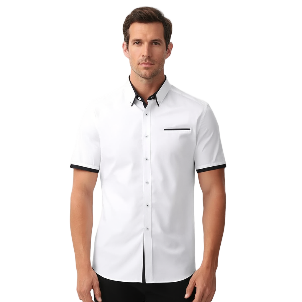 Chemise Sociale Homme Chemise | Manches Courtes