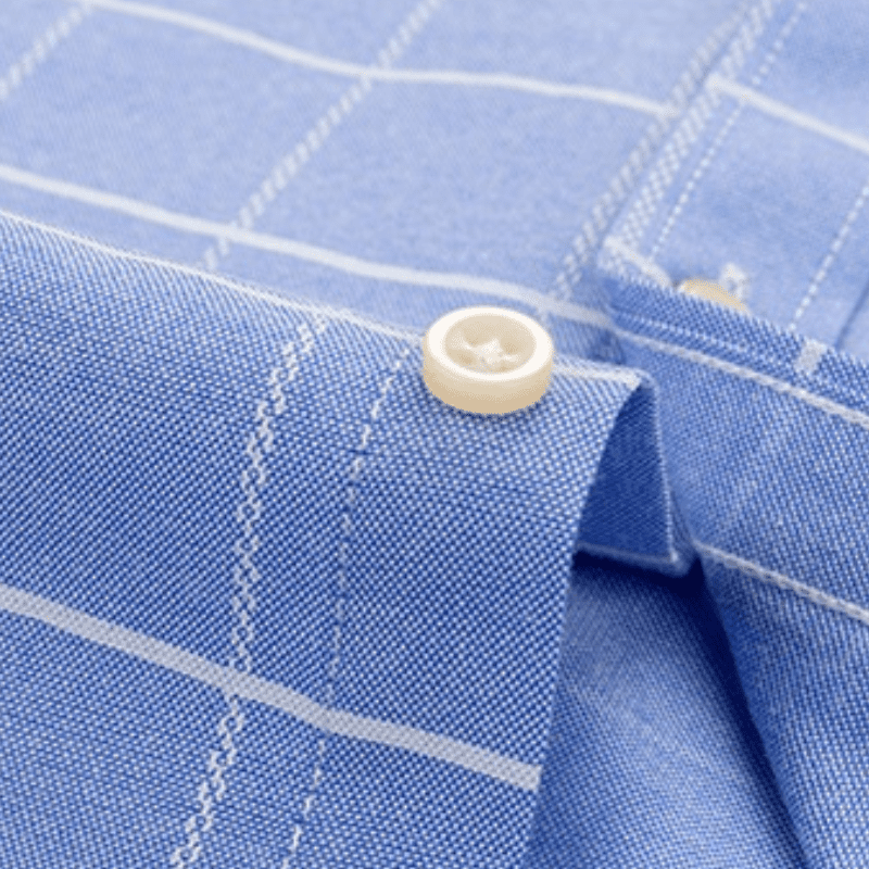 Chemise Habillée Homme à Carreaux en Coton Oxford Maximus 6