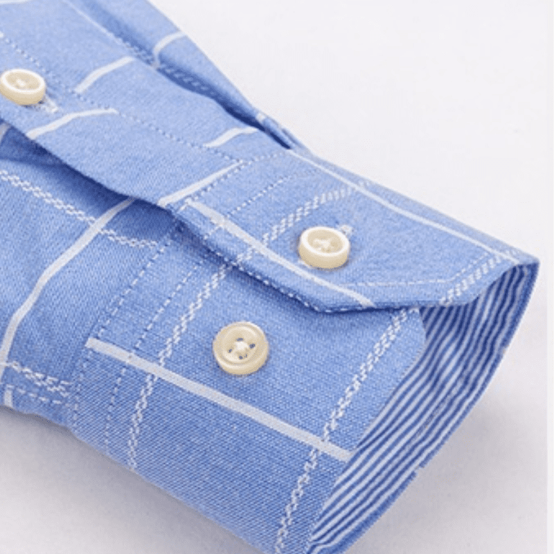 Chemise Habillée Homme à Carreaux en Coton Oxford Maximus 7