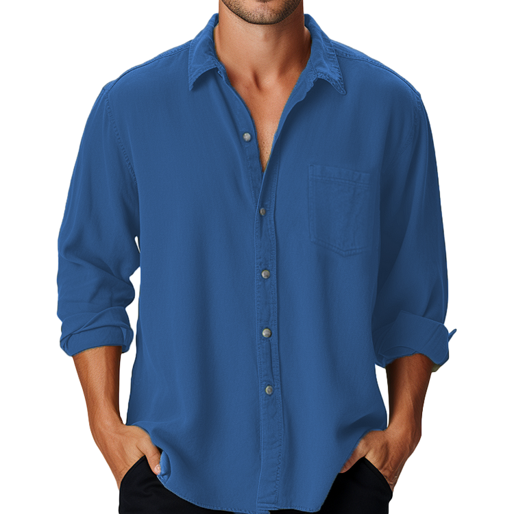 Harmonie Urbaine | Chemise Homme à Manches Longues avec Col Classique | Élégance Décontractée pour Toutes Occasions 14